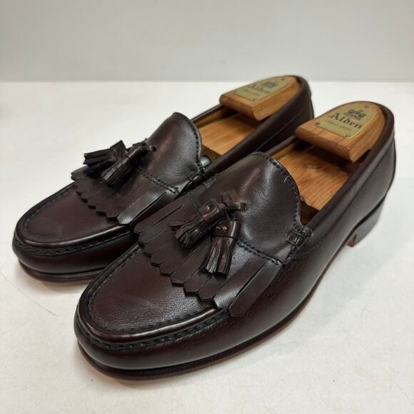 NWOT Alden Tassel Loafer Kiltie Brown Leather Made in USA Cape Cod Collection 9 - Picture 1 of 12